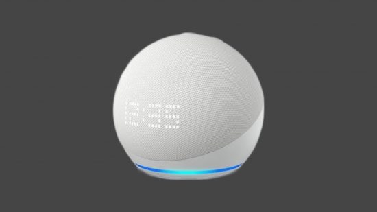 Best smart speakers: the Amazon Eco Dot with a clock.