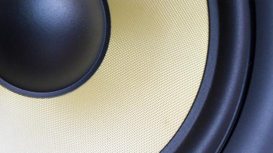 close-up on a speaker