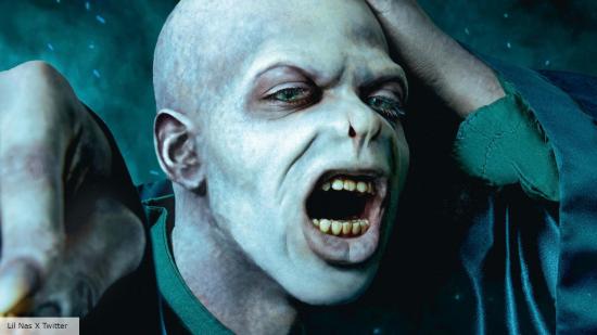 Lil Nas X dressed as Voldemort