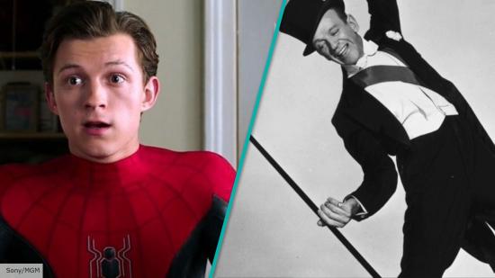 Tom Holland in Spider-Man and Fred Astaire in Dancing Lady