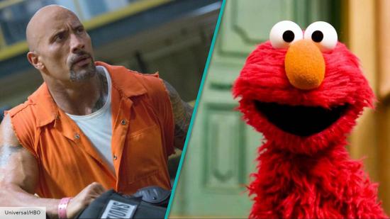 Dwayne Johnson in Fate of the Furious, Elmo in Sesame Street