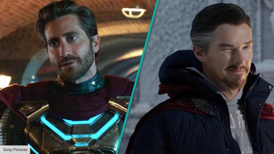Jake Gyllenhaal as Mysterio in Spider-Man: Far From Home, Benedict Cumberbatch as Doctor Strange in Spider-Man: No Way Home