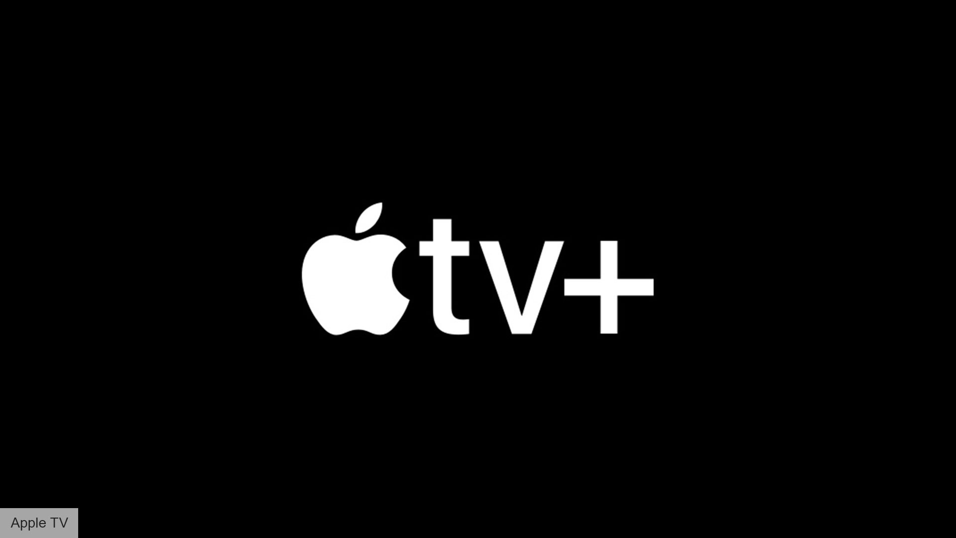 Best streaming service, Apple TV Plus - its iconic white logo is on a plain black background.