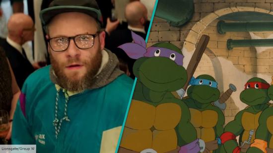 Seth ROgen and the Teenage Mutant Ninja Turtles