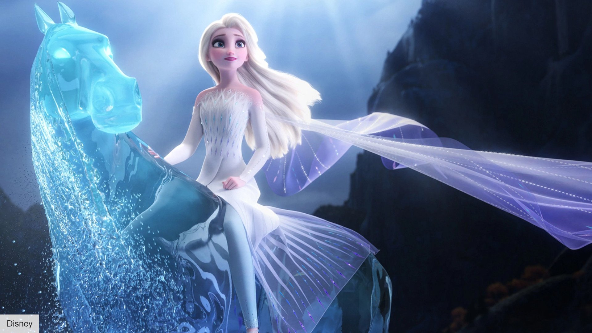 Frozen 3 release date: Idina Menzel as Elsa on a water horse in Frozen 2