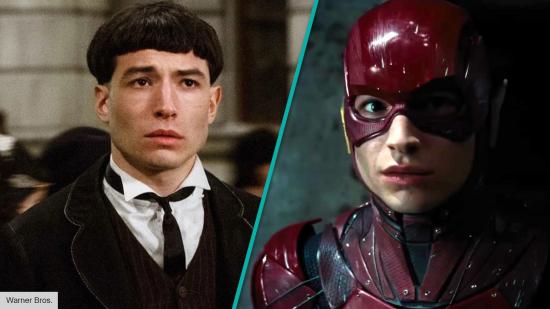 Ezra Miller in Fantastic Beasts 3, and as The Flash in Justice League