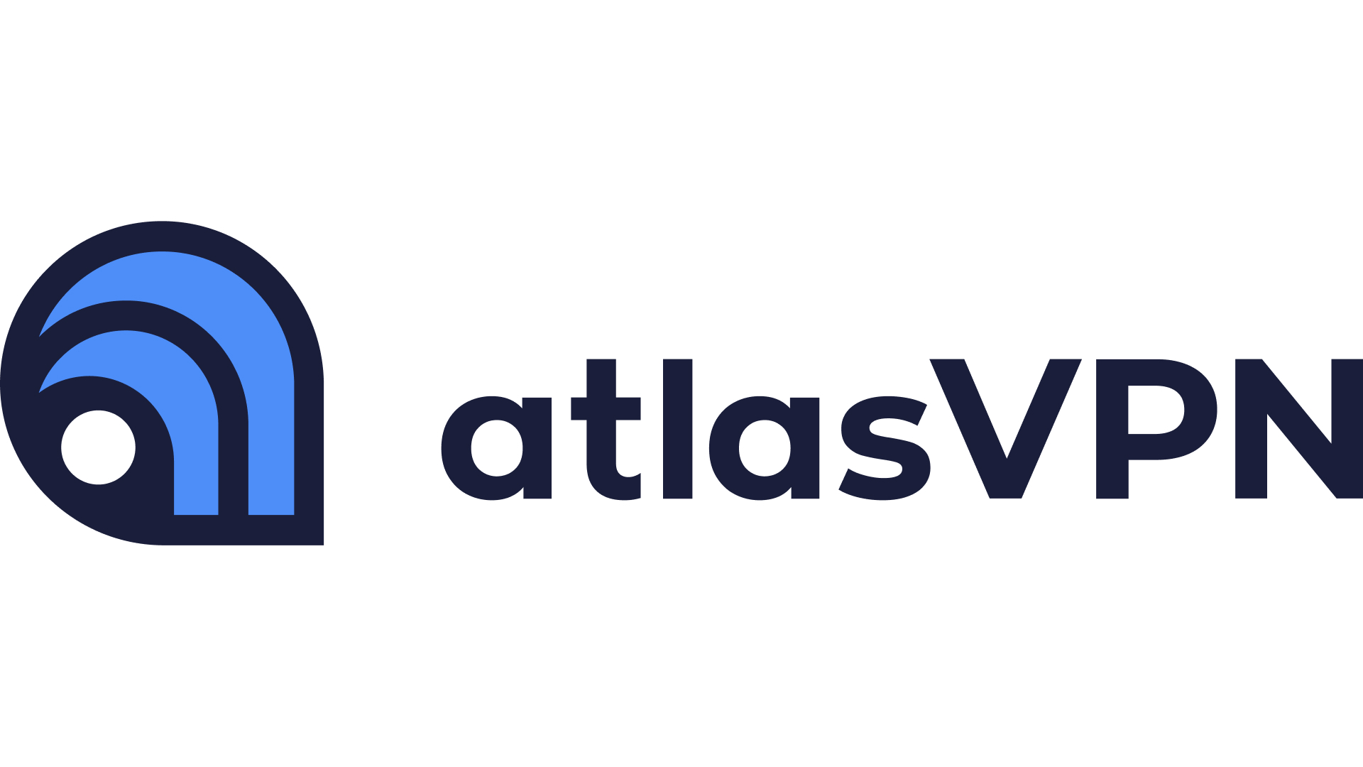 Best YouTube VPN: AtlasVPN, its logo on a white background.