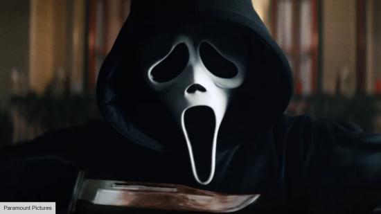 Scream 6 release date: Ghostface holding a bloody knife