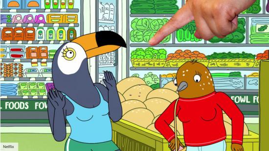 Tuca and Bertie season 3 release date: Tuca and Bertie in the grocery store