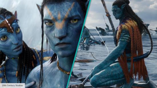 Zoe Saldana and Sam Worthington in Avatar 2