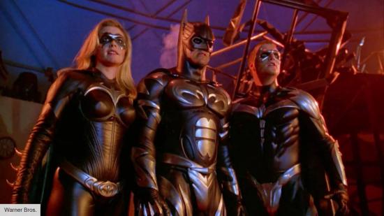 Alicia Silverstone, George Clooney, and Chris O'Donnell in Batman and Robin