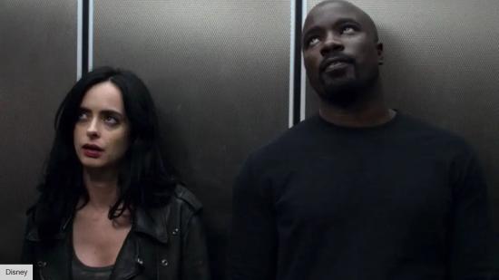 Krysten Ritter as Jessica Jones and Mike Colter as Luke Cage