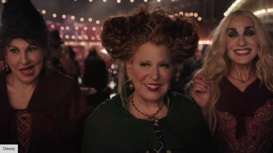 Sarah Jessica Parker, Bette Midler, and Kathy Najimy in the Hocus Pocus 2 trailer