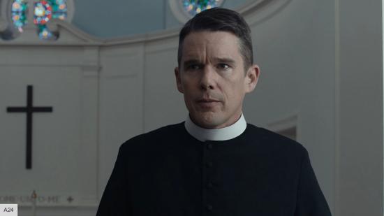 The best Ethan Hawke movies: Ethan Hawke as Reverend Toller in First Reformed