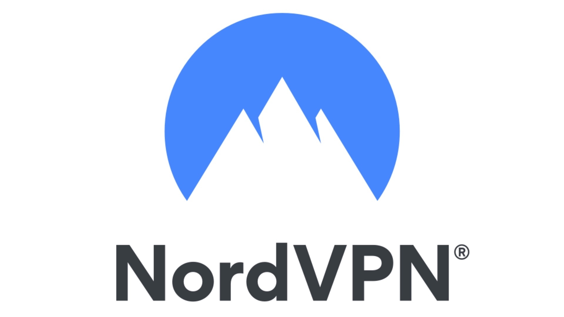Best VPN for Firestick - NordVPN. Its logo is on a white background and it has a mountain on it.