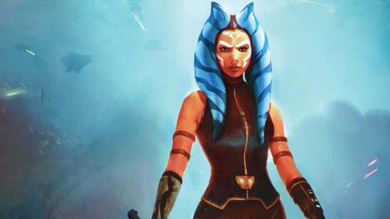 Star Wars Audible book, Ahsoka by E. K. Johnson. The image from the book's cover shows the character Ahsoka Tano.