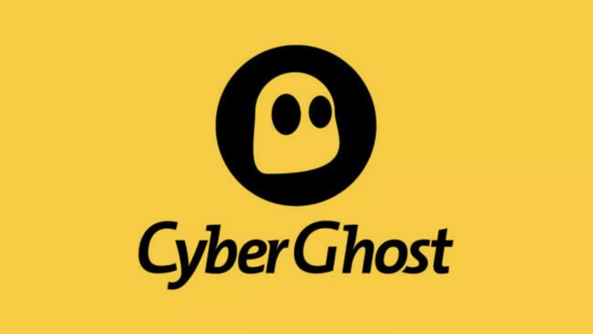 Best VPN for streaming - CyberGhost. It's logo is on a yellow background.