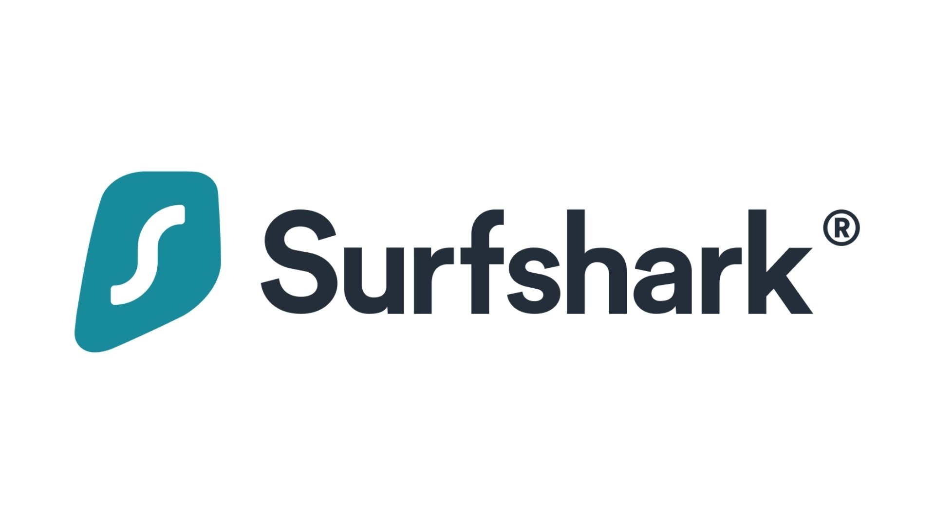 Best VPN for streaming, Surfsharkl. Image shows its logo on a white background.