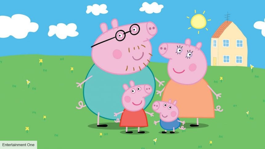 Peppa, George, Mummy Pig, and Daddy Pig in Peppa Pig