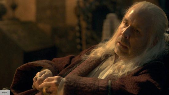 King Viserys rests in his chair in House of the Dragon