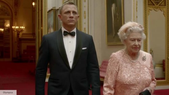 James Bond and Queen Elizabeth on the way to the Olympics
