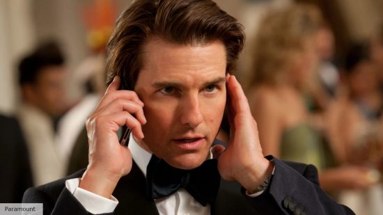 Tom Cruise as Ethan Hunt in Mission Impossible 4