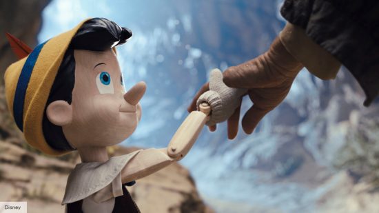 Pinocchio (2022) review: Pinocchio and Geppetto hold hands