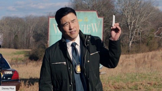 Jimmy Woo holding a gun in WandaVision