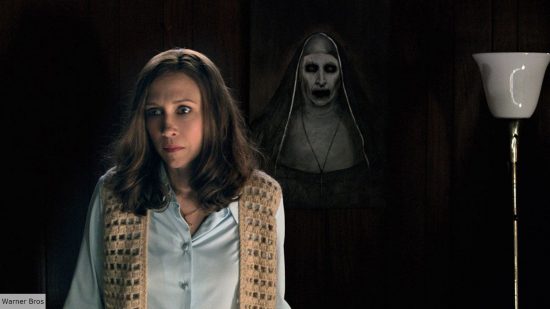 The Conjuring 2: True story - Margaret Hodgson with evil nun behind her