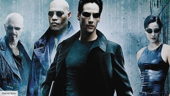 The best Keanu Reeves movies: Keanu Reeves, Laurence Fishburne, and Carrie-Anne Moss in The Matrix