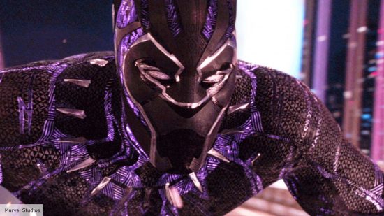 Black Panther 2: Vibranium explained - Black Panther suit made from Vibranium glowing purple