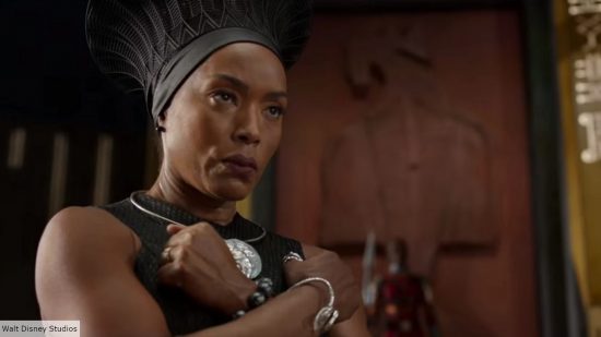 Black Panther characters: Angela Bassett as Ramonda in Black Panther