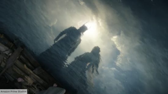 What happens to Sauron when he dies: Sauron and Galadriel in Rings of Power reflection