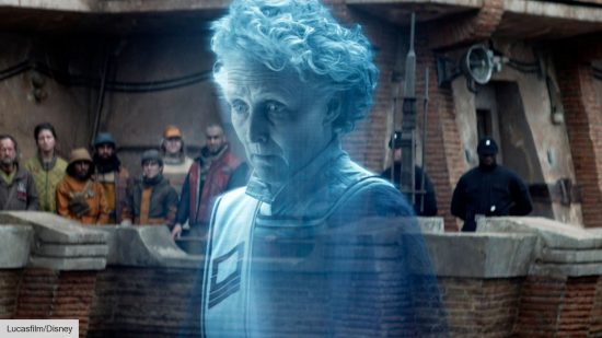Fiona Shaw as Maarva in the Star Wars: Andor finale