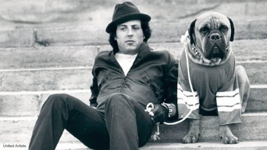 Sylvester Stallone and his dog in Rocky