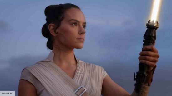 Star Wars: lightsaber colour meanings explained: Rey with a yellow lightsaber