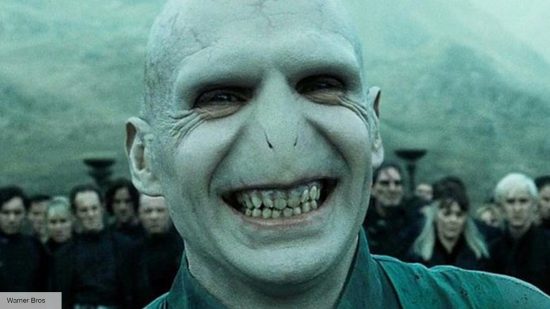 Voldemort smiling in Harry Potter