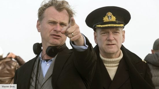 Christopher Nolan and Kenneth Branagh behind the scenes of Dunkirk