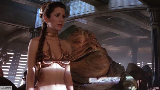 Star Wars Princess Leia golden bikini in return of the jedi