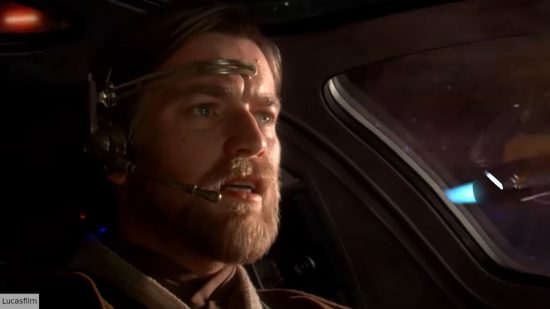 Star Wars ships - Obi-Wan Kenobi in Starfighter cockpit in Revenge of the Sith