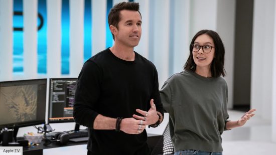 Mythic Quest season 4 release date: Rob McElhenney as Ian Grimm and Charlotte Nicdao as Poppy Liwanag