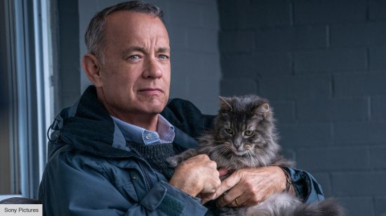 How to watch A Man Called Otto: Otto holding a stray cat