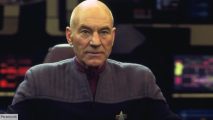 Patrick Stewart as Captain Picard on Star Trek First Contact
