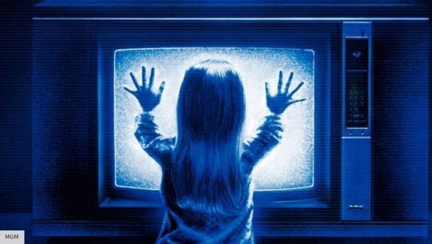 Poltergeist: Carol Anne looking at a static TV