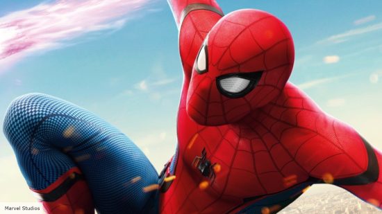 Spider-Man 4 release date: Spider-Man (Tom Holland) swings through the sky