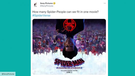 Spider-Verse 2 poster shared on Twitter by Sony 