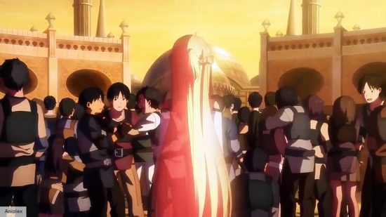 Is Sword Art Online Progressive movie canon: Asuna in a crowd