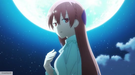 Tonikaku Kawaii season 2 release date: Tsukasa with the moon behind her