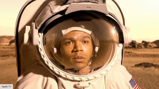 Best Apple TV shows: a close up picture on the face of an astronaut in the sci-fi series For All Mankind