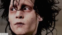 Best Tim Burton movies: a close-up on the face of Edward Scissorhands